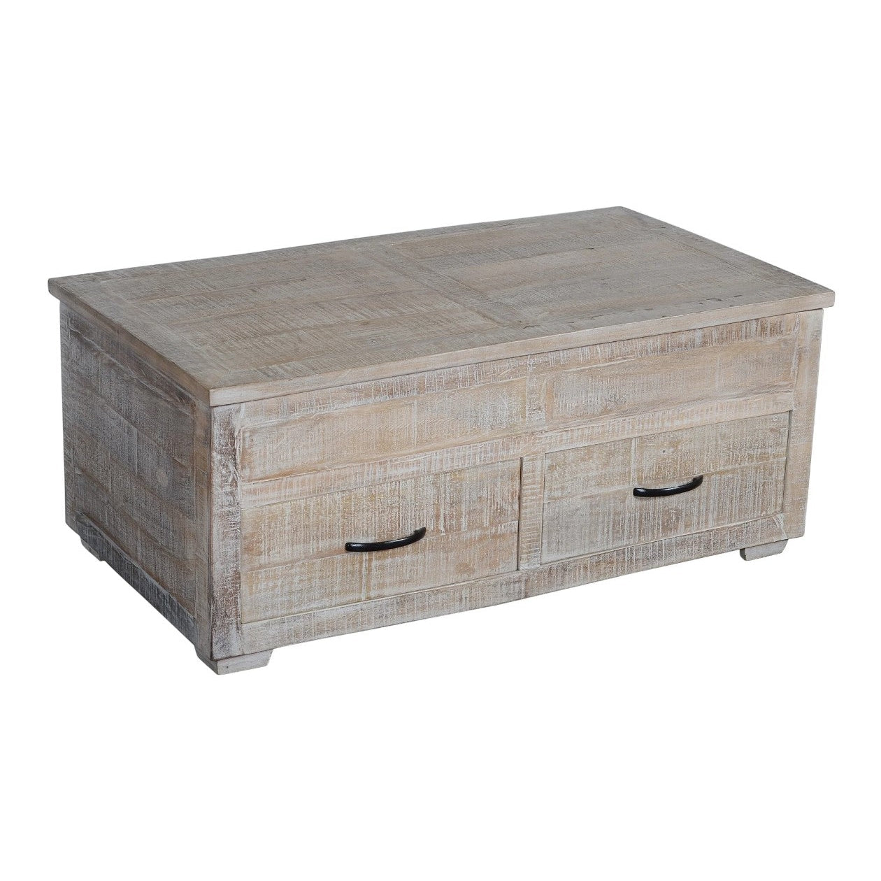 Crestview Collection Brogden 46" x 26" x 19" Occasional Wood 2-Drawer Rectangle Cocktail Table