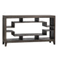Crestview Collection Butler 60" x 16" x 34" Transitional Metal And Wood Console In Dark Brown Finish