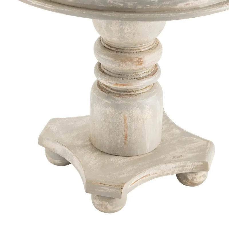 Crestview Collection Castleberry 30" x 30" x 30" Rustic Wood Accent Table In Weathered Gray Finish