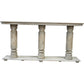 Crestview Collection Castleberry 70" x 15" x 35" Rustic Wood Console In Distressed Gray Finish