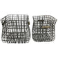 Crestview Collection Clancy 15" & 11" 2-Piece Transitional Metal Basket In Rustic Black Finish