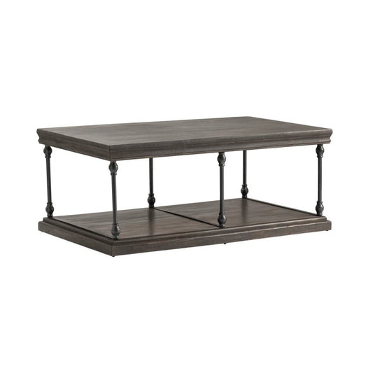Crestview Collection Covington 48" x 28" x 20" Occasional Wood Rectangle Cocktail Table