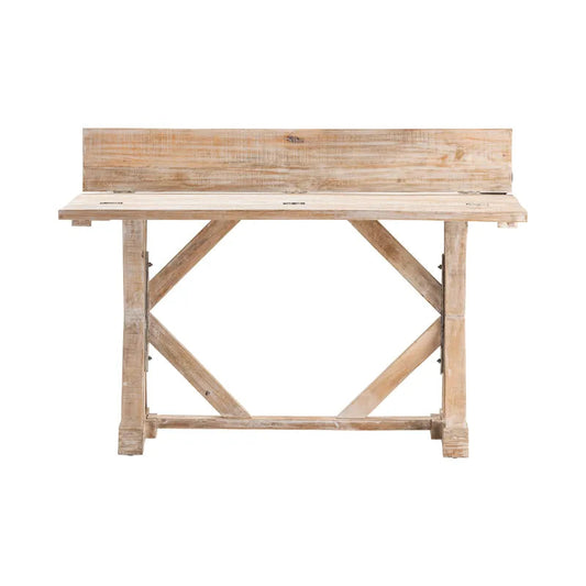 Crestview Collection Daphne 54" x 32" x 31" Rustic Unfinished Wood Console Table