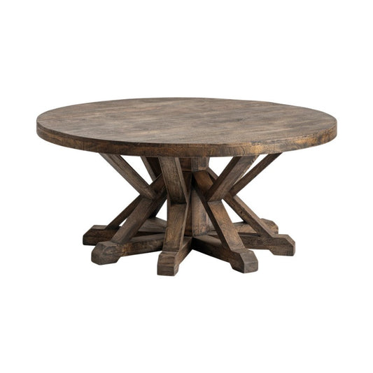 Crestview Collection Hamilton 40" x 40" x 18" Occasional Wood Cocktail Table