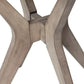Crestview Collection Hawthorne Estate 18” x 14” x 28” Transitional Maple Driftwood Round Accent Table In Gray Wash Finish