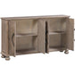 Crestview Collection Hawthorne Estate 62" x 14" x 35" 4-Door Traditional Brown Wood Raised Molding Sideboard