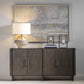 Crestview Collection Hawthorne Estate 72" x 16" x 36" 4-Door 2-Tone Transitional Gray Wash Wood Inset Wood Frame Sideboard