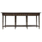 Crestview Collection Hawthorne Estate 84" x 18" x 35" 8-Leg Traditional Wood Scalloped Pine Console Table In Natural Wood Finish