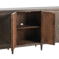 Crestview Collection Highland Park 90" x 17" x 40" 6-Door Transitional Brown Wood Sideboard