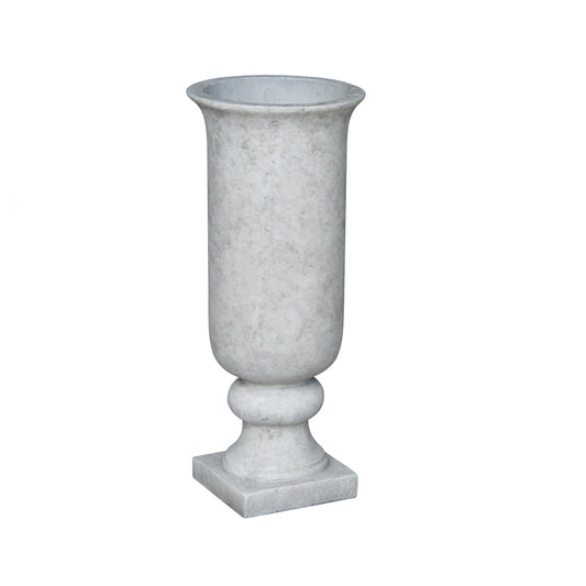 Crestview Collection Interlude 10" x 10" x 25" Traditional Concrete Small Vase In Light Stone Finish