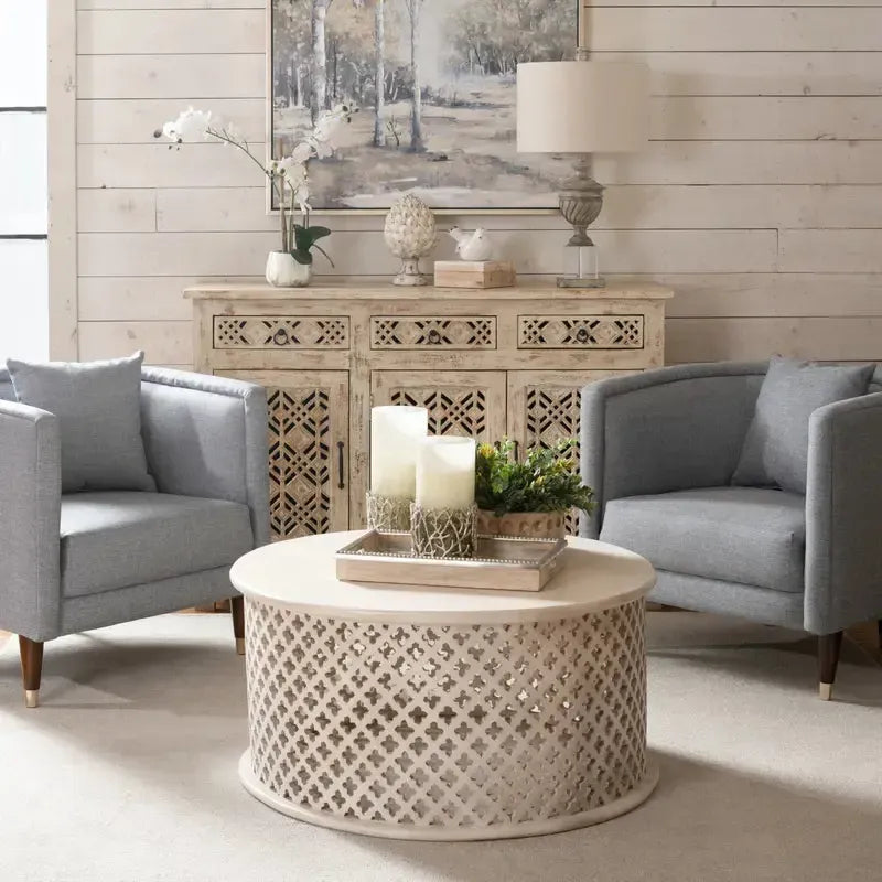 Crestview Collection Isabella 36" x 36" x 18" Occasional Wood Cocktail Table
