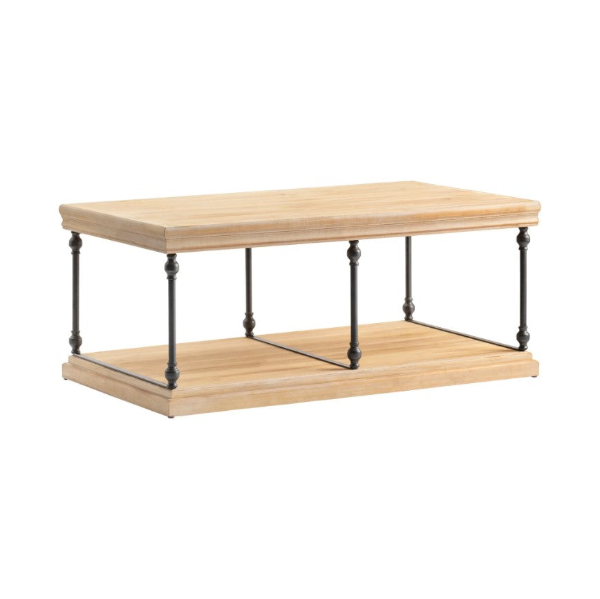 Crestview Collection La Salle 48" x 28" x 20" Occasional Metal And Wood Cocktail Table