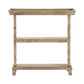 Crestview Collection Newport 36" x 14" x 34" Traditional Wood Shaped Console Table In Distressed White Finish