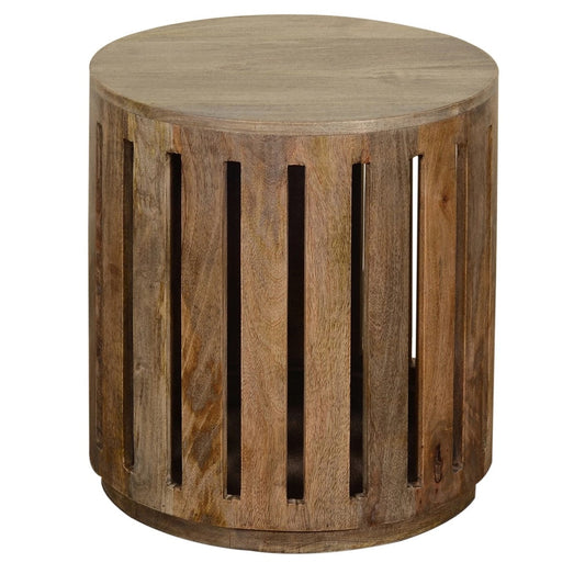 Crestview Collection Oscar 22" x 22" x 24" Transitional Wood Accent Table In Natural Wood Finish