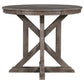 Crestview Collection Pembroke 36" x 36" x 30" Traditional Plantation Recycled Pine Wood Accent Table In Distressed Gray Finish