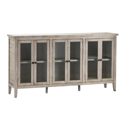 Crestview Collection Pembroke 79" x 18" x 42" 6-Door Traditional Wood Tall Plantation Recycled Pine Sideboard In Hudson Finish