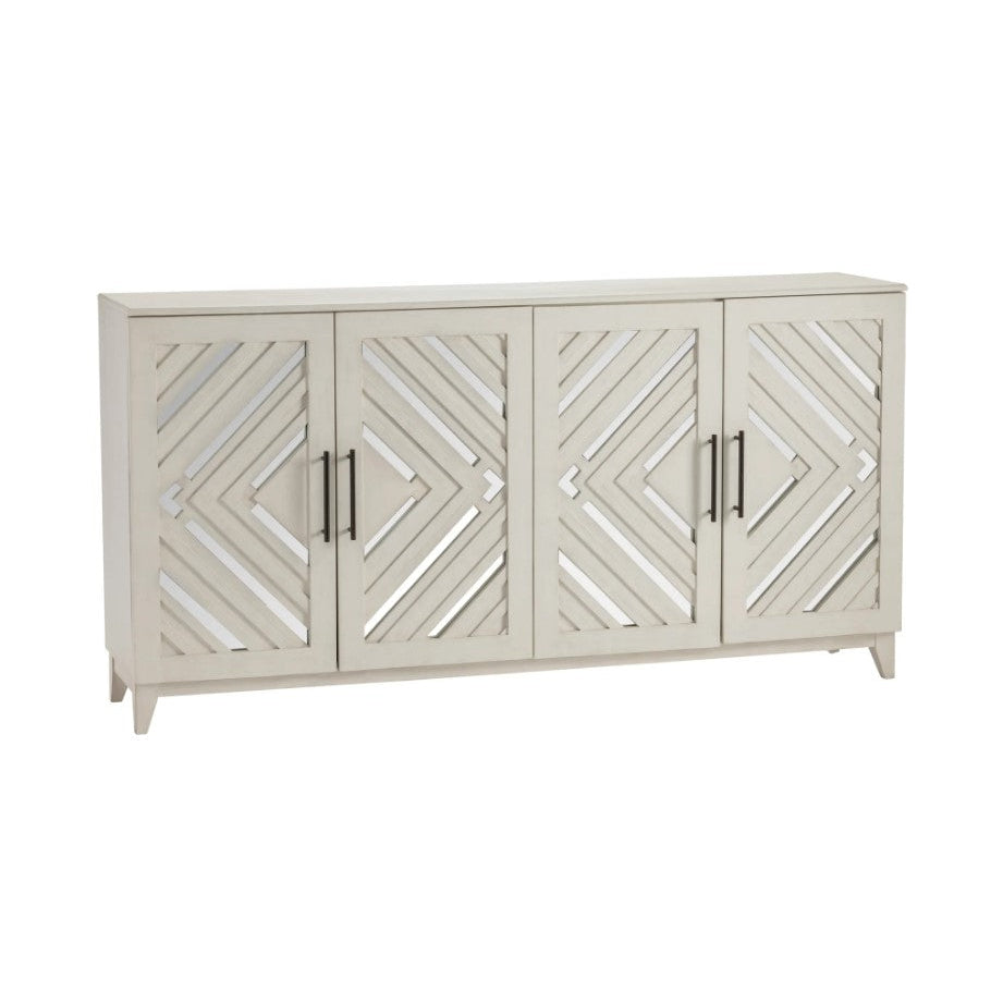Crestview Collection Phoebe 72" x 16" x 37" 4-Drawer Traditional Gray Wood Sideboard