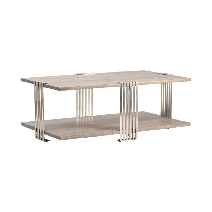 Crestview Collection Pleasant Hill 51" x 31" x 20" Occasional Metal And Wood Cocktail Table