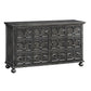 Crestview Collection Rutledge 62" x 14" x 35" 4-Door Traditional Antique Gray Wood Pattern Front Sideboard