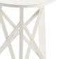 Crestview Collection Sanibel 20" x 20" x 26" Traditional Wood Accent Table In White Finish
