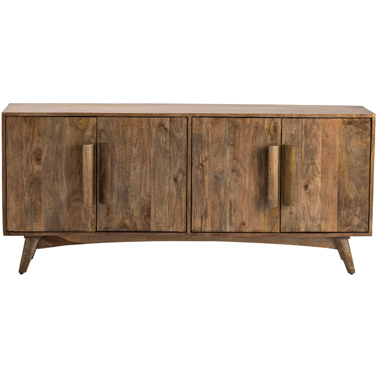 Crestview Collection Sonoma 72" x 16" x 32" 4-Drawer Transitional Brown Wood Sideboard