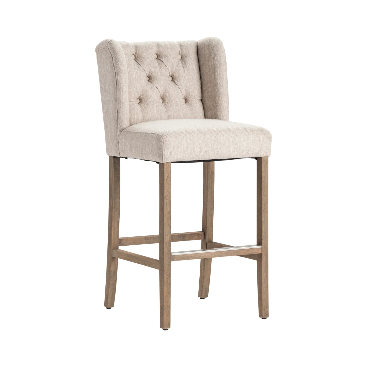 Crestview Collection Stanton 19" x 21" x 41" Traditional Fabric And Wood Bar Stool