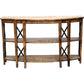 Crestview Collection Sutton Creek 54" x 18" x 32" Occasional Metal And Wood Console Table In Brown Wood Finish