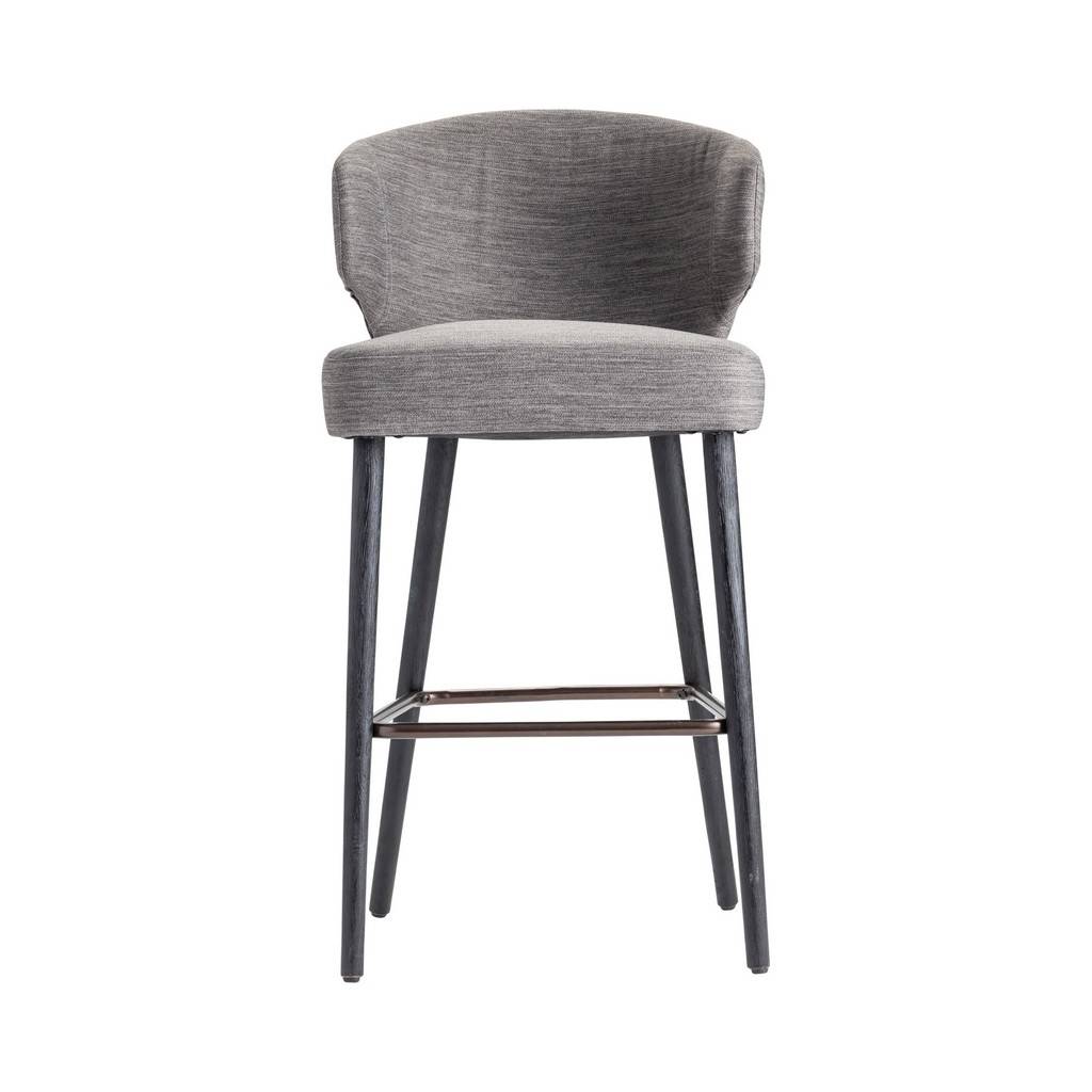 Crestview Collection Webster 22" x 22" x 40" Traditional Fabric And Wood Bar Stool