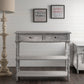Crestview Collection Weston 42" x 13" x 36" 2-Drawer Traditional Wood Console Table In Chalk Gray Finish