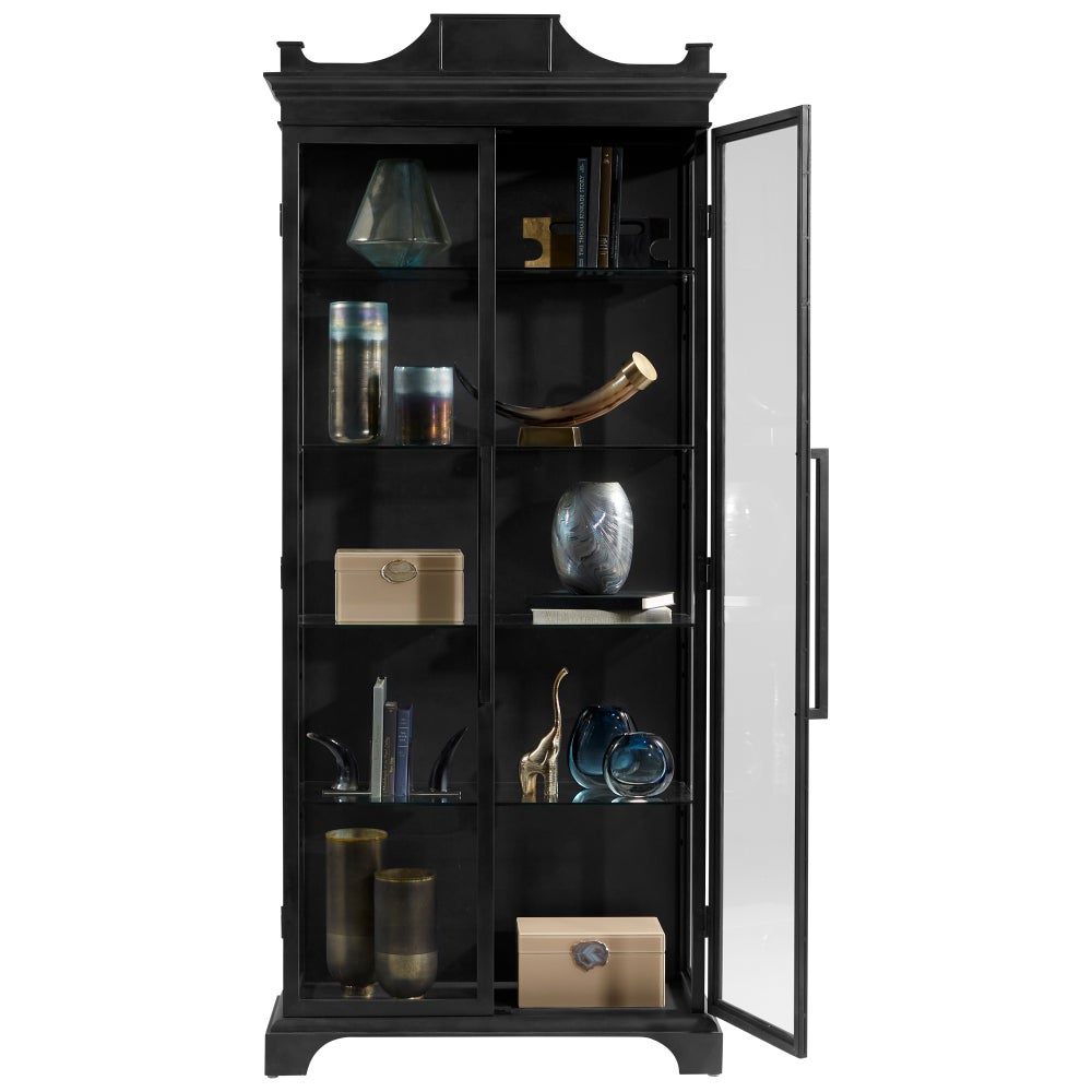Cyan Design Bethlem 43" x 18" x 103" Black Iron Display Cabinet