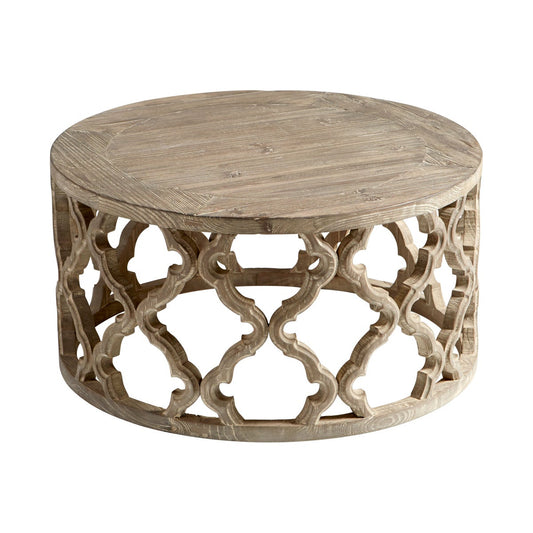 Cyan Design Sirah 30" Round Weathered Pine Pine Wood Coffee Table