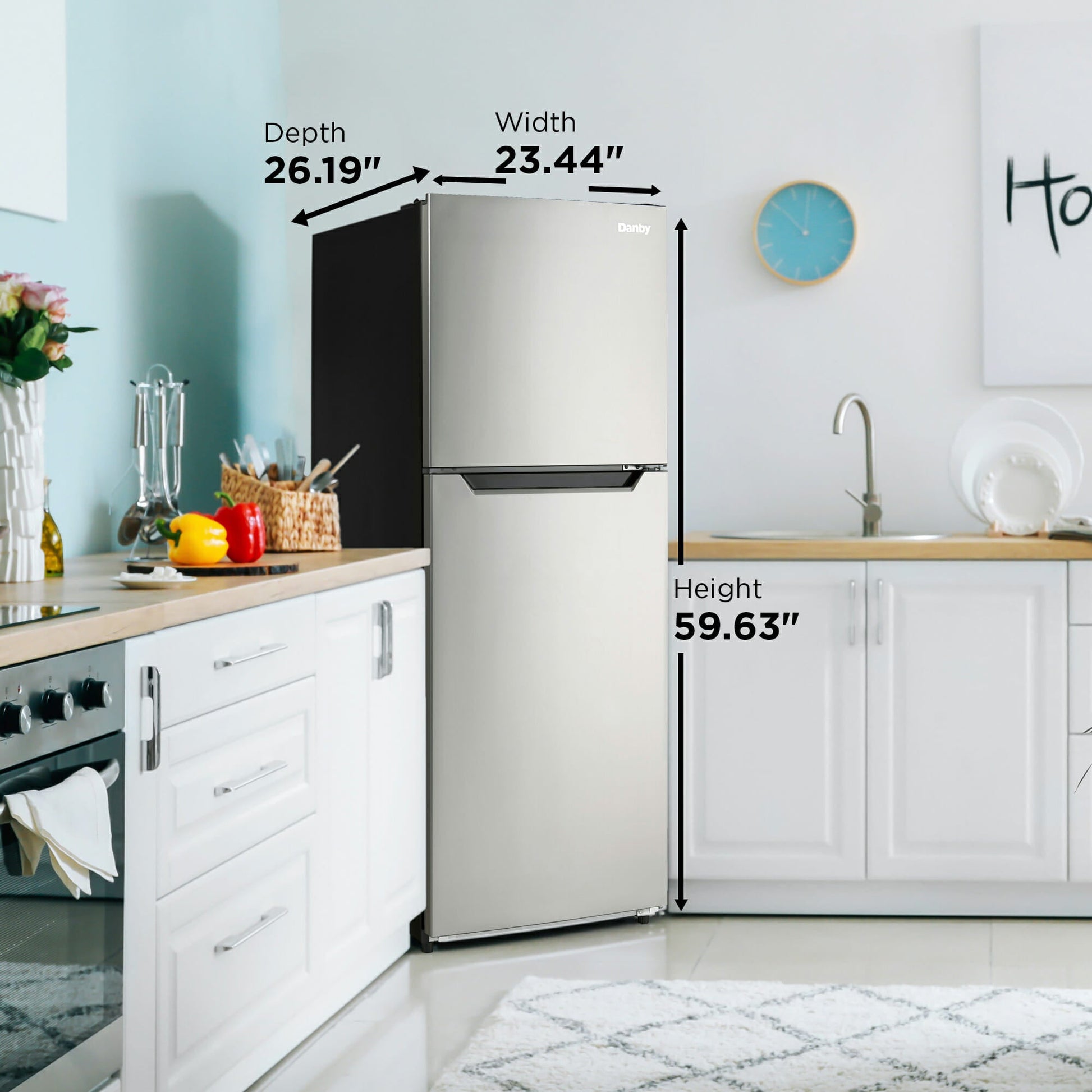 Danby 10 CuFt. Stainless Steel Apartment Size Top Mount Fridge - DFF101B1BSLDB