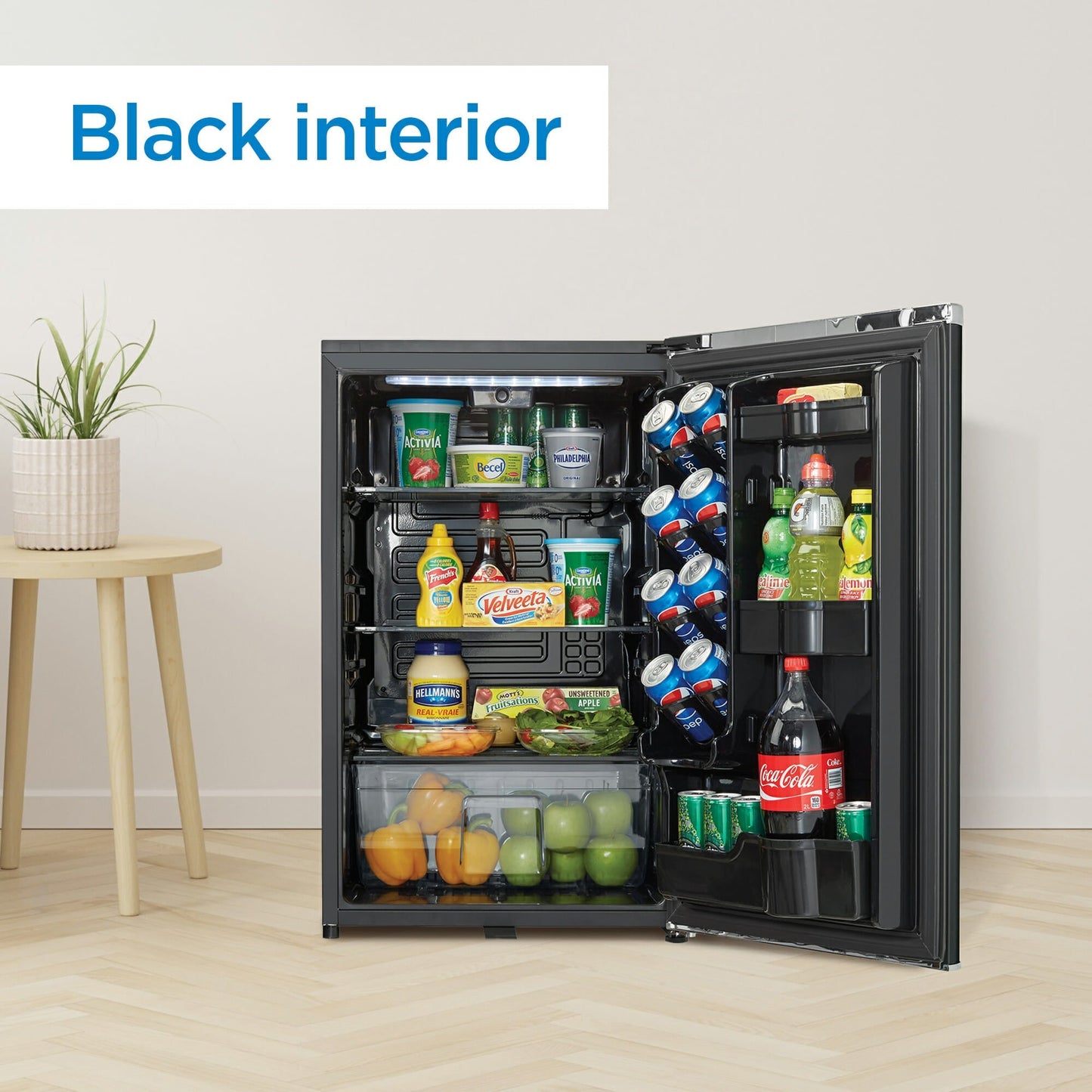 Danby 124L Midnight Black Retro Compact Fridge - DAR044A6MDB
