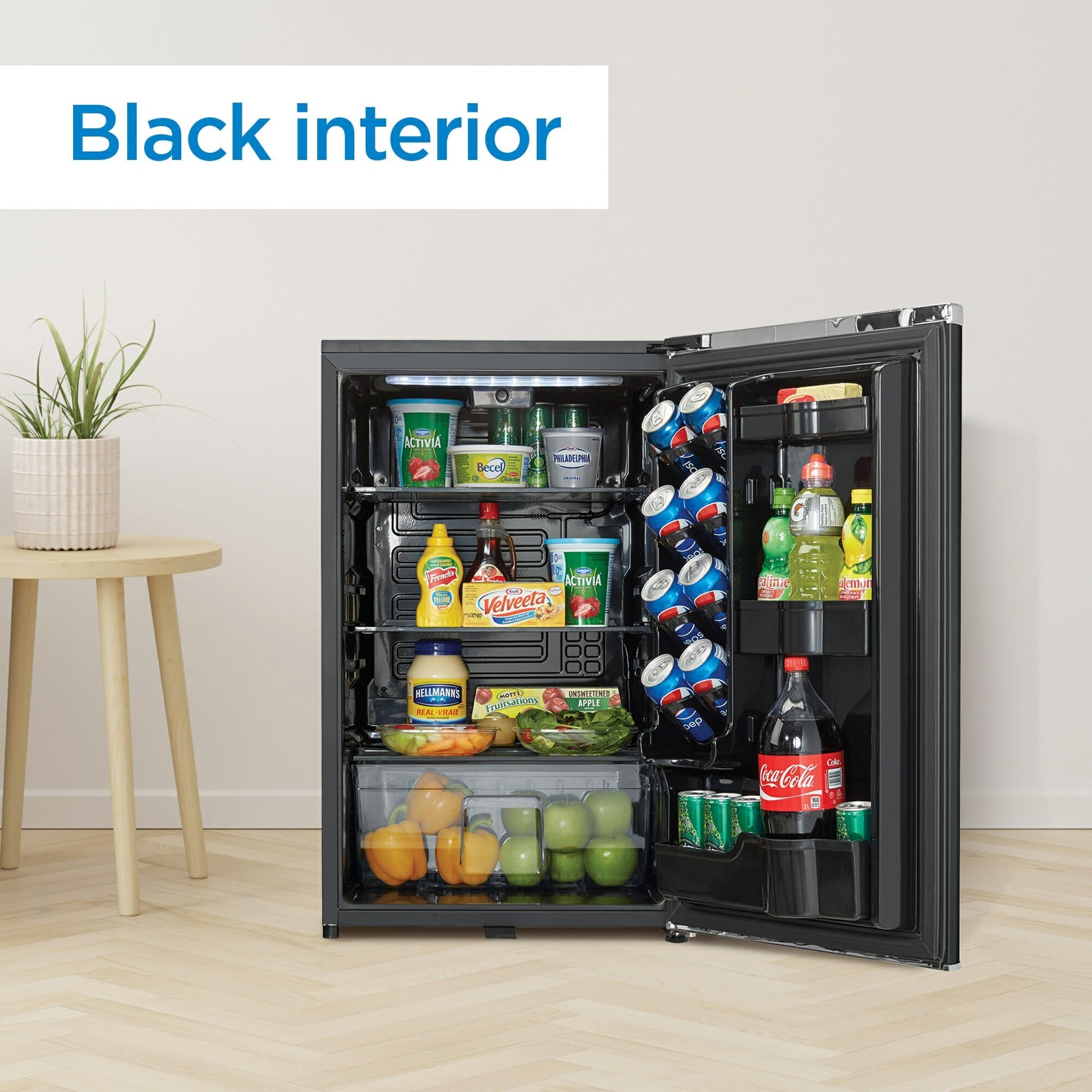 Danby 124L Midnight Black Retro Compact Fridge - DAR044A6MDB