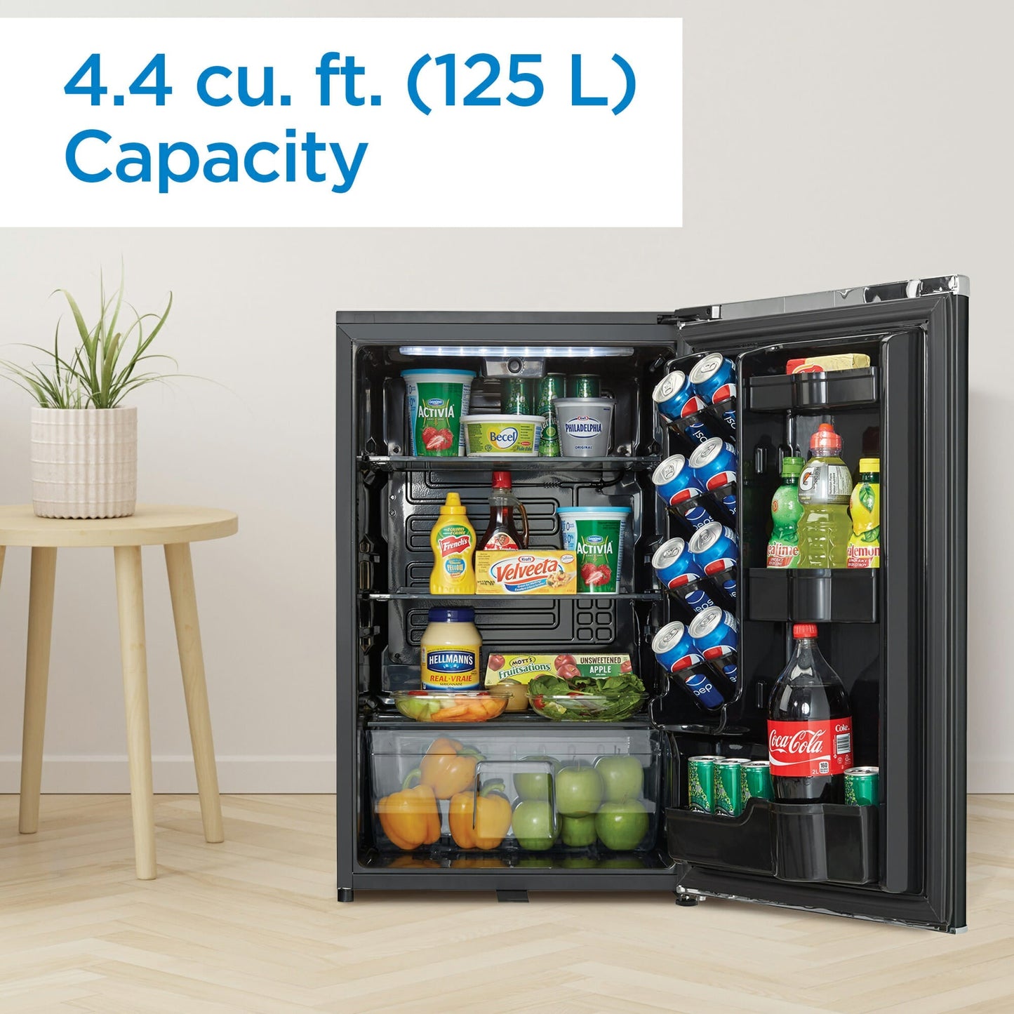 Danby 124L Midnight Black Retro Compact Fridge - DAR044A6MDB