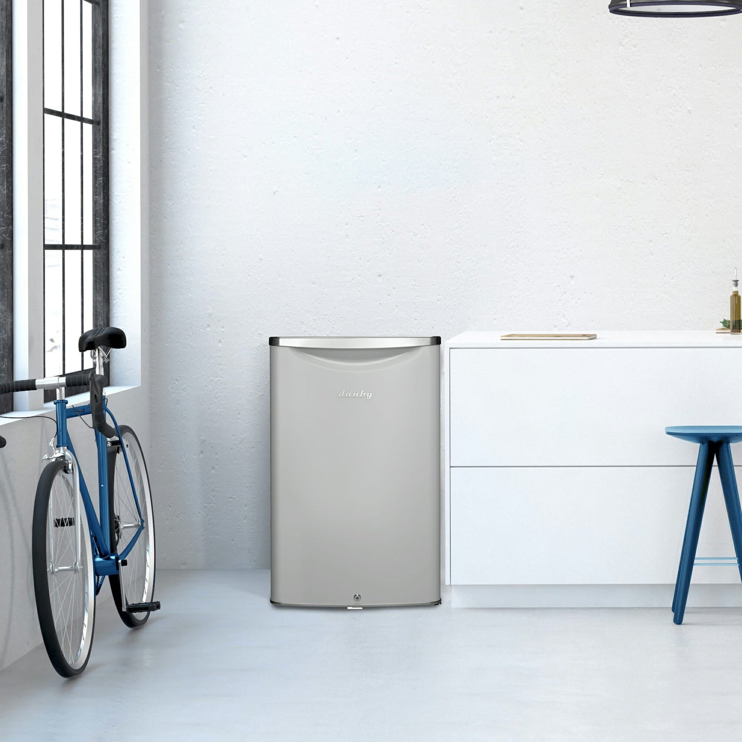 Danby 124L Pearl White Retro Compact Fridge - DAR044A6PDB