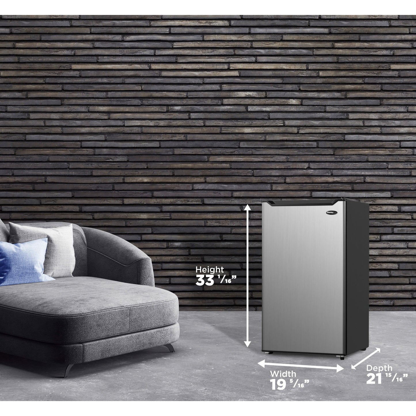 Danby 125L Stainless Steel Compact Fridge - DCR044B1SLM
