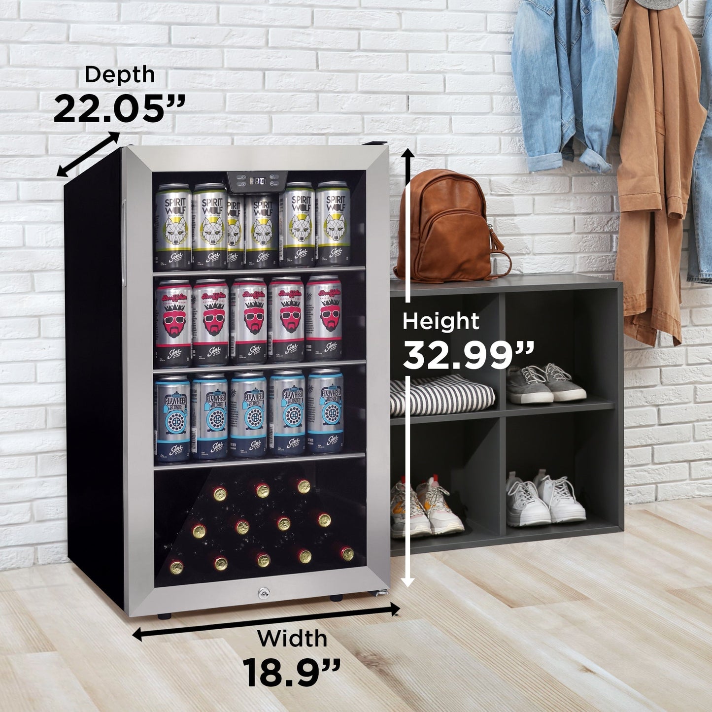 Danby 127L Stainless Steel Free-Standing Beverage Cooler - DBC045L1SS