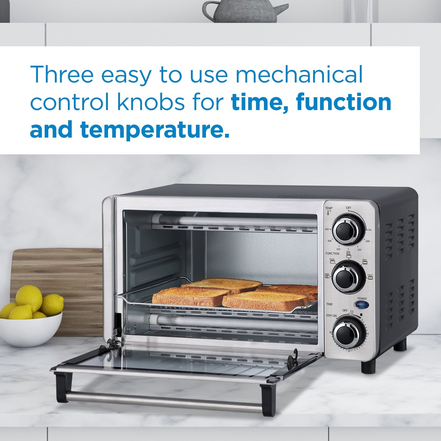 Danby 12L Stainless Steel 4-Slice Countertop Toaster Oven - DBTO0412BBSS