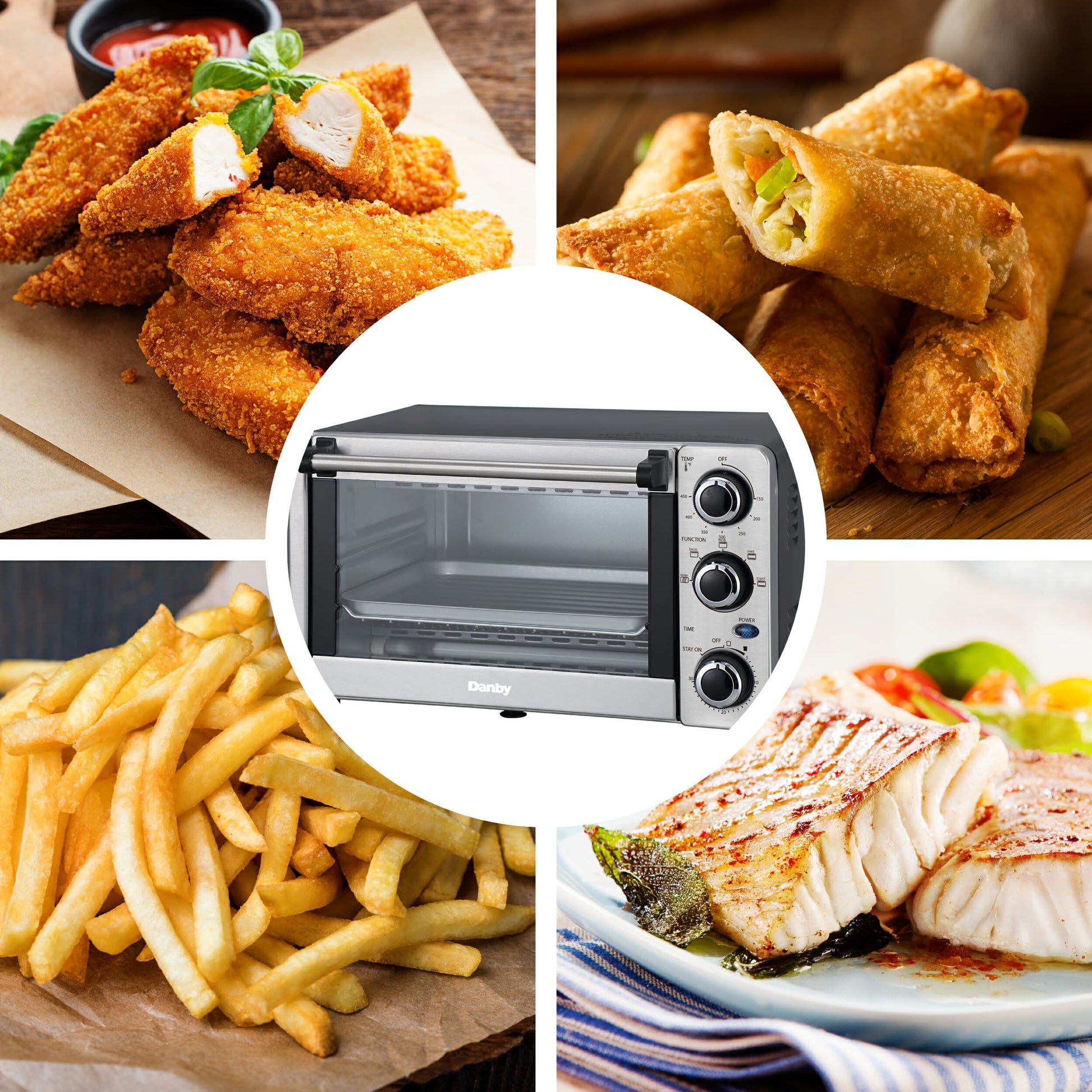 Danby 12L Stainless Steel 4-Slice Countertop Toaster Oven - DBTO0412BBSS