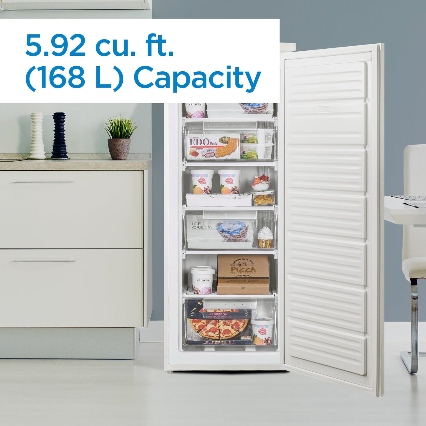 Danby 168L White Upright Freezer - DUFM060B1WDB