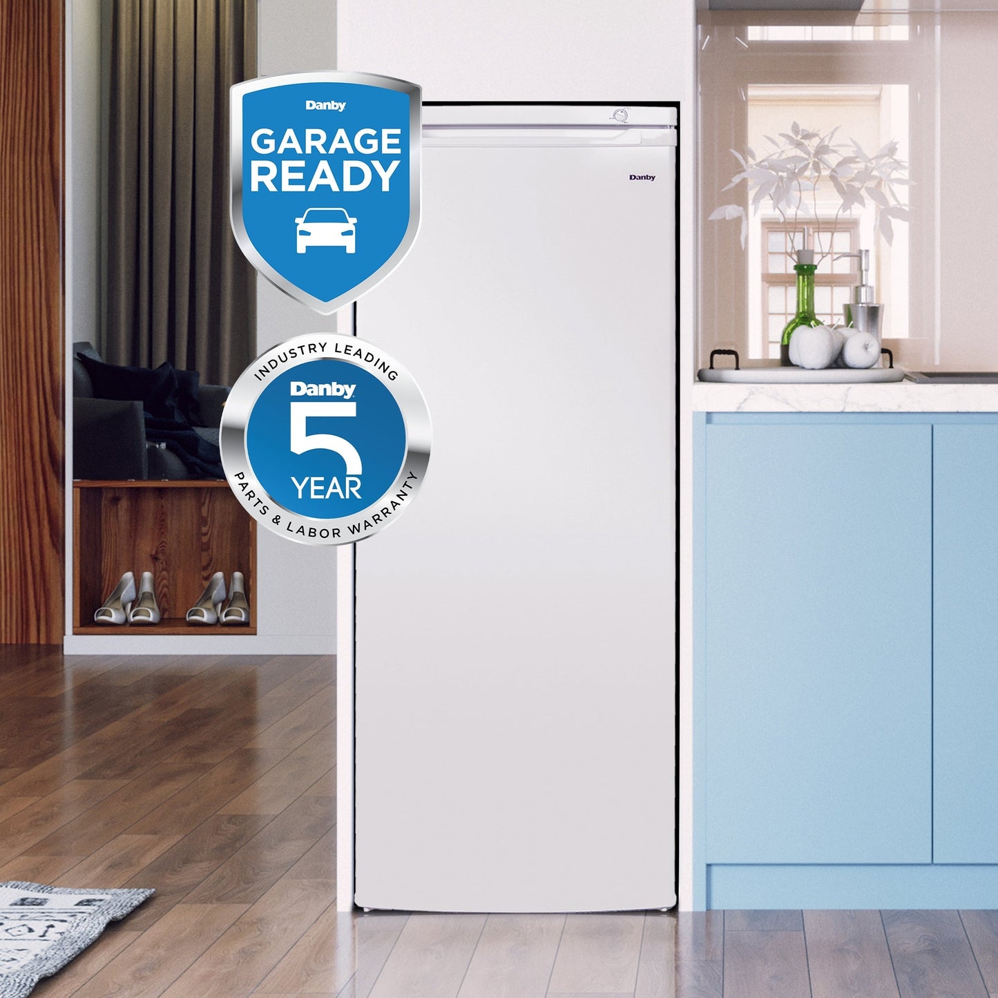 Danby 168L White Upright Freezer - DUFM060B1WDB