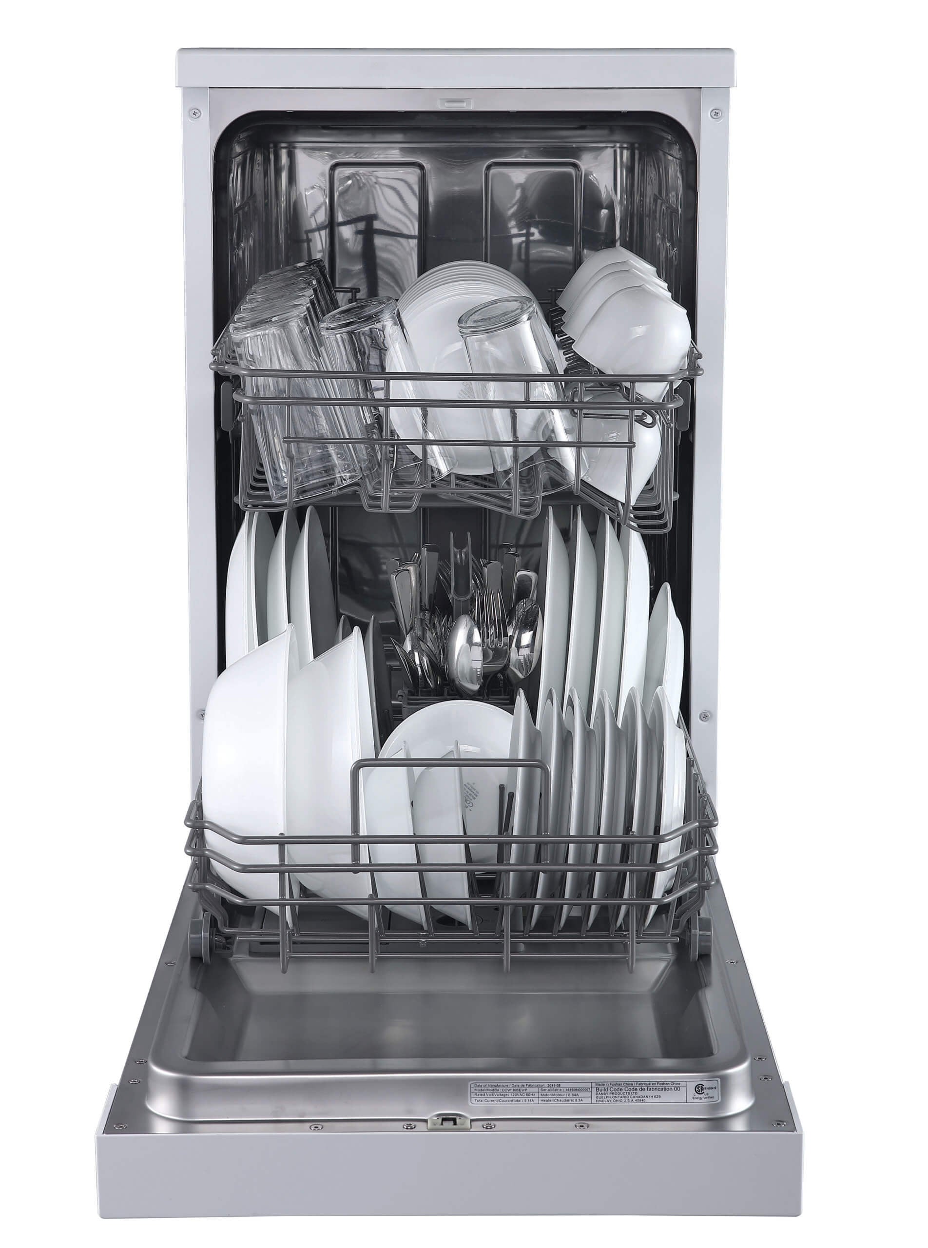 Danby DDW18D1ESS 18-inch Built-In Dishwasher, Stainless Steel