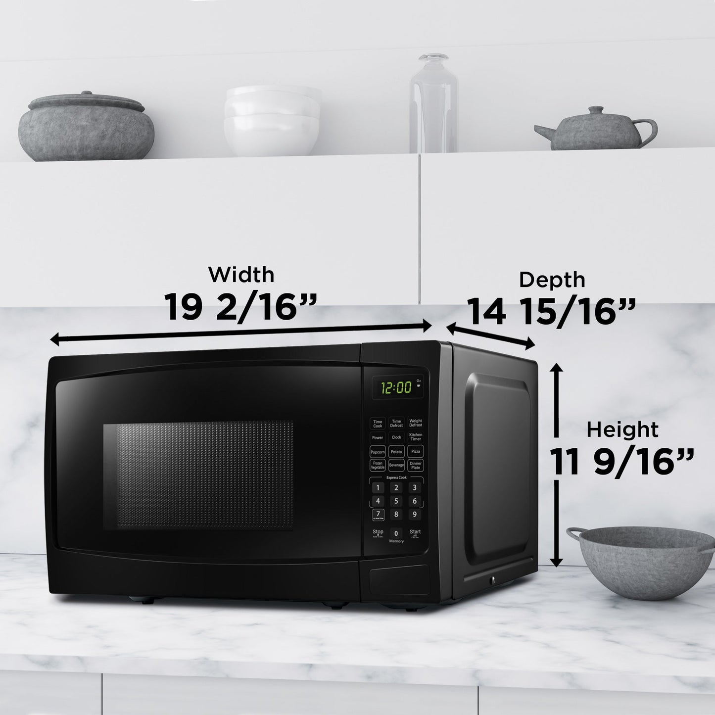 Danby 19" Black Countertop Microwave - DBMW0920BBB