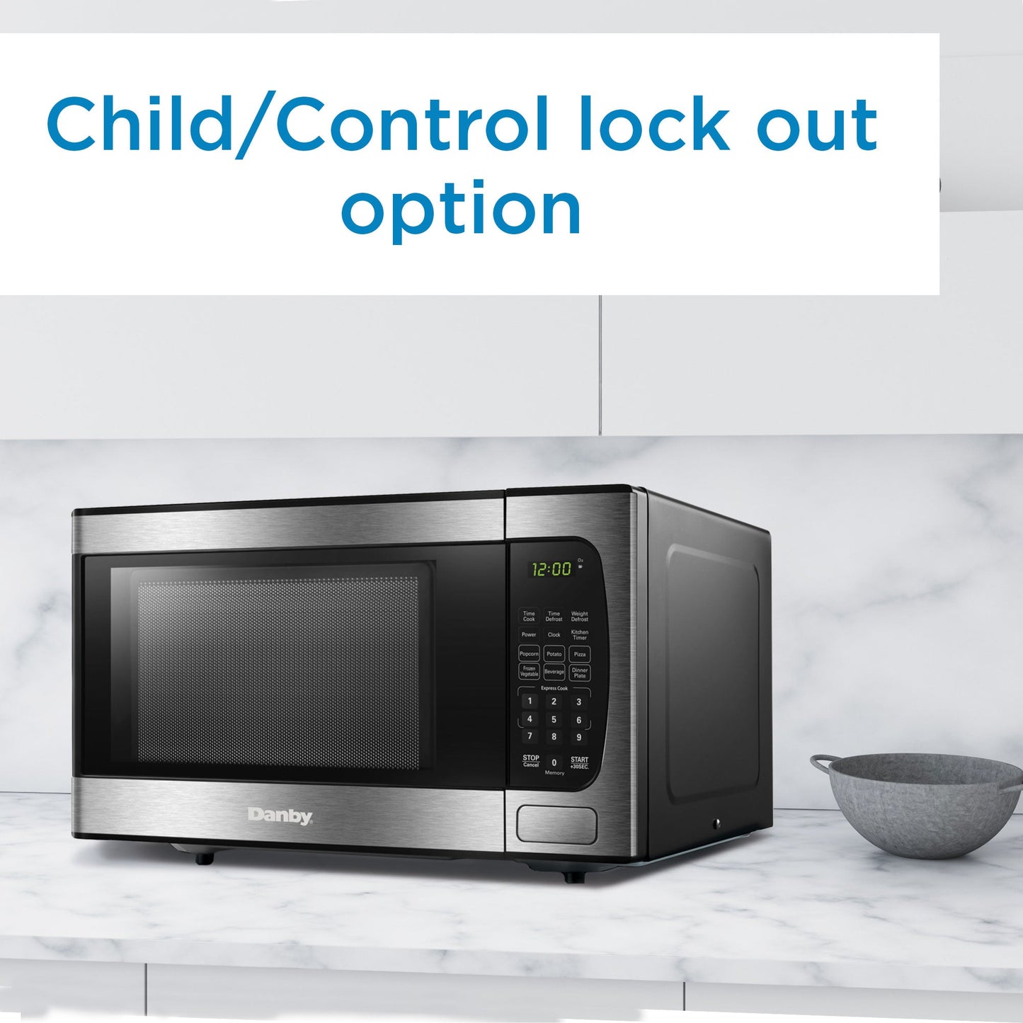 Danby 19" Stainless Steel Countertop Microwave - DBMW0924BBS