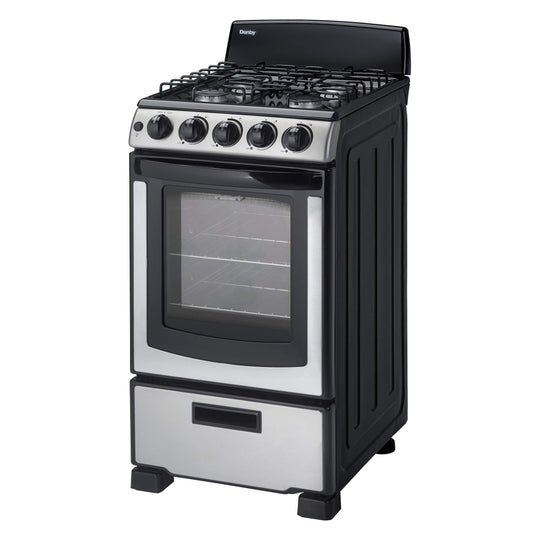 Danby 20" Stainless Steel 4-Burner Gas Range - DR202BSSGLP