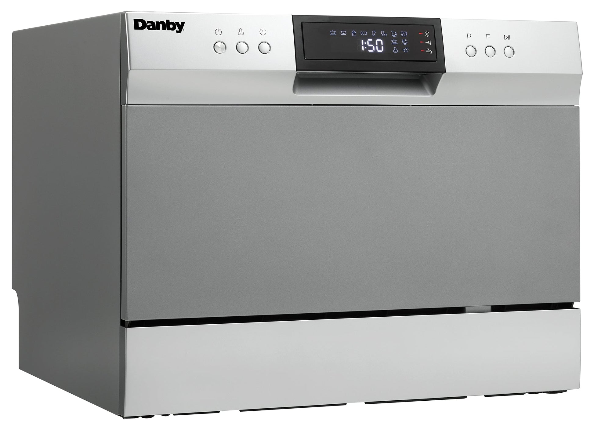 Danby 22" Silver 6-Place Setting Portable Countertop Dishwasher - DDW631SDB