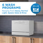 Danby 22" White 6-Place Setting Portable Countertop Dishwasher - DDW621WDB