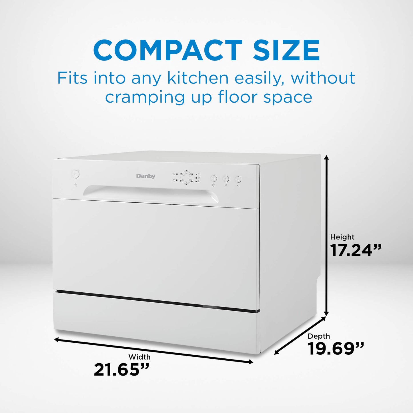 Danby 22" White 6-Place Setting Portable Countertop Dishwasher - DDW621WDB