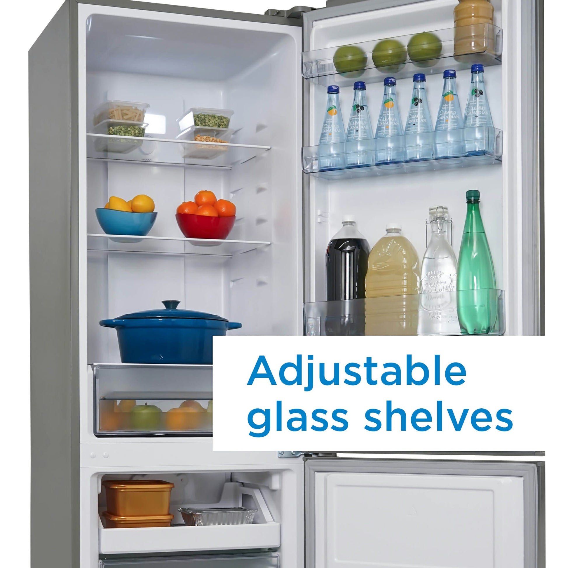 Danby 283L Stainless Steel Compact Bottom Mount Fridge - DBMF100B1SLDB